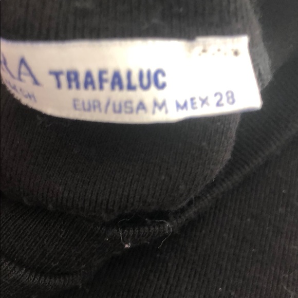 Zara TRF Black Cropped Tee - Picture 7 of 7